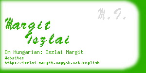 margit iszlai business card